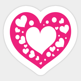 LOVE HEART ART Sticker
